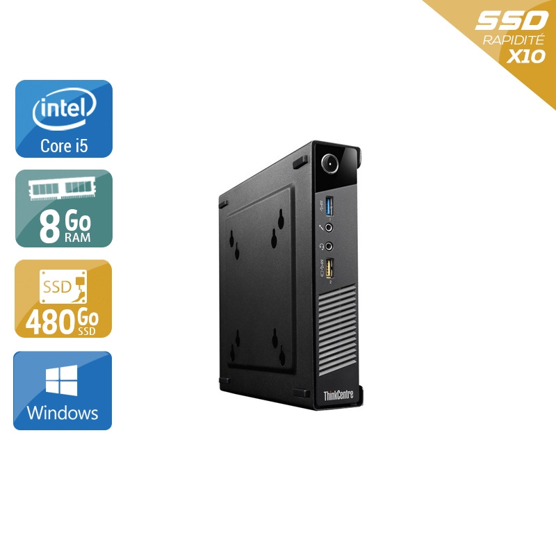 Acheter Lenovo ThinkCentre M73 Tiny i5 - 8Go RAM 480Go SSD Windows 10 Bon étatOccasion certifiée reconditionnée Bon état - 232,50 € Lenovo ThinkCentre M73 Tiny i5 - 8Go RAM 480Go SSD Windows 10 Bon étatOccasion certifiée reconditionnée Bon état - reconditionné disponible sur Kiatoo