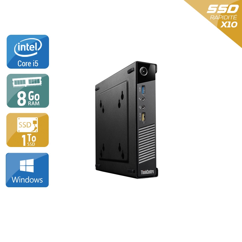 Lenovo ThinkCentre M73 Tiny i5 8Go RAM 1To SSD Windows 10