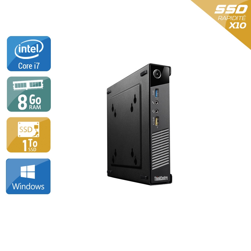 Lenovo ThinkCentre M73 Tiny i7 8Go RAM 1To SSD Windows 10