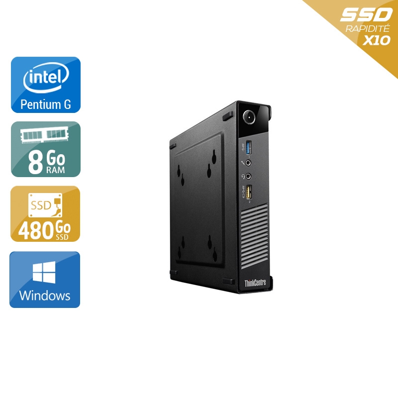 Acheter Lenovo ThinkCentre M73 Tiny Pentium G Dual Core - 8Go RAM 480Go SSD Windows 10 État correctOccasion certifiée reconditionnée Bon état - 207,50 € Lenovo ThinkCentre M73 Tiny Pentium G Dual Core - 8Go RAM 480Go SSD Windows 10 État correctOccasion certifiée reconditionnée Bon état - reconditionné disponible sur Kiatoo