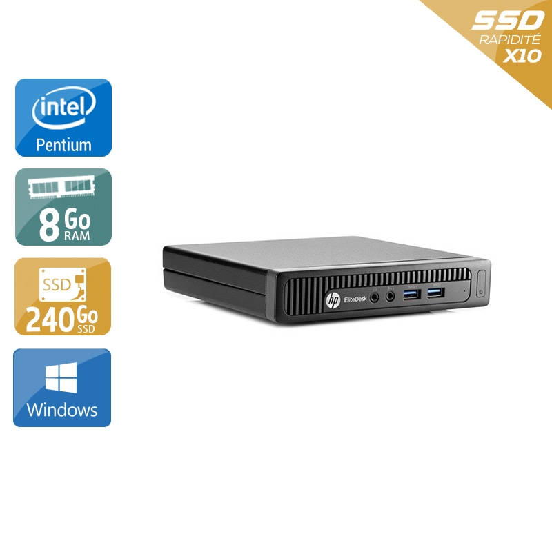 Acheter HP EliteDesk 800 G1 TINY Pentium G Dual Core - 8Go RAM 240Go SSD Windows 10 Bon étatOccasion certifiée reconditionnée Bon état - 190,83 € HP EliteDesk 800 G1 TINY Pentium G Dual Core - 8Go RAM 240Go SSD Windows 10 Bon étatOccasion certifiée reconditionnée Bon état - reconditionné disponible sur Kiatoo