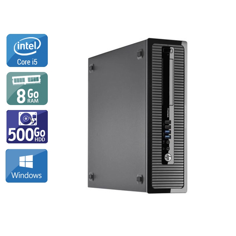 HP ProDesk 400 G1 SFF i5 8Go RAM 500Go HDD Windows 10