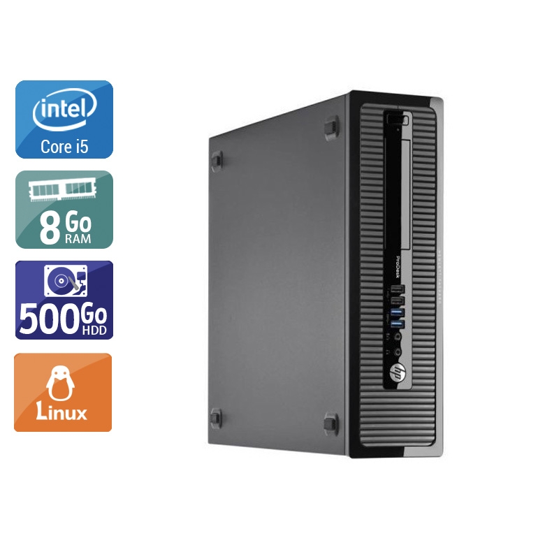 HP ProDesk 400 G1 SFF i5 - 8Go RAM 500Go HDD Linux  Bon étatOccasion certifiée reconditionnée Bon état -  reconditionné disponible sur Kiatoo