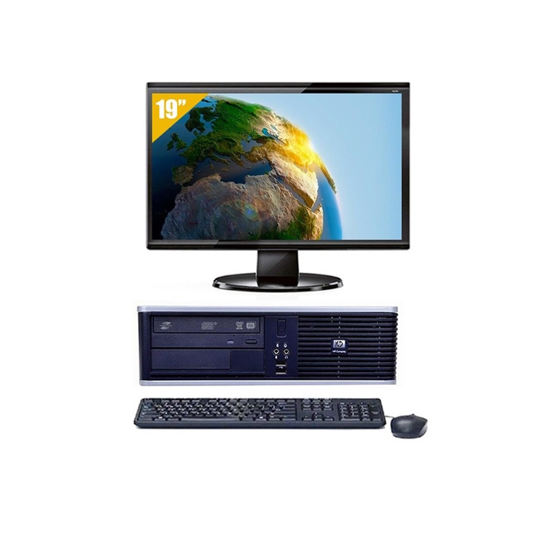 HP Compaq dc7800 SFF Celeron Dual Core avec Écran 19 pouces 8Go RAM 480Go SSD Windows 10