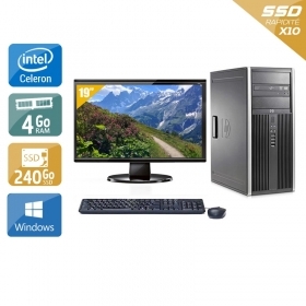 HP Compaq dc7900 Tower Celeron Dual Core avec Écran 19 pouces 8Go RAM 240Go SSD Windows 10