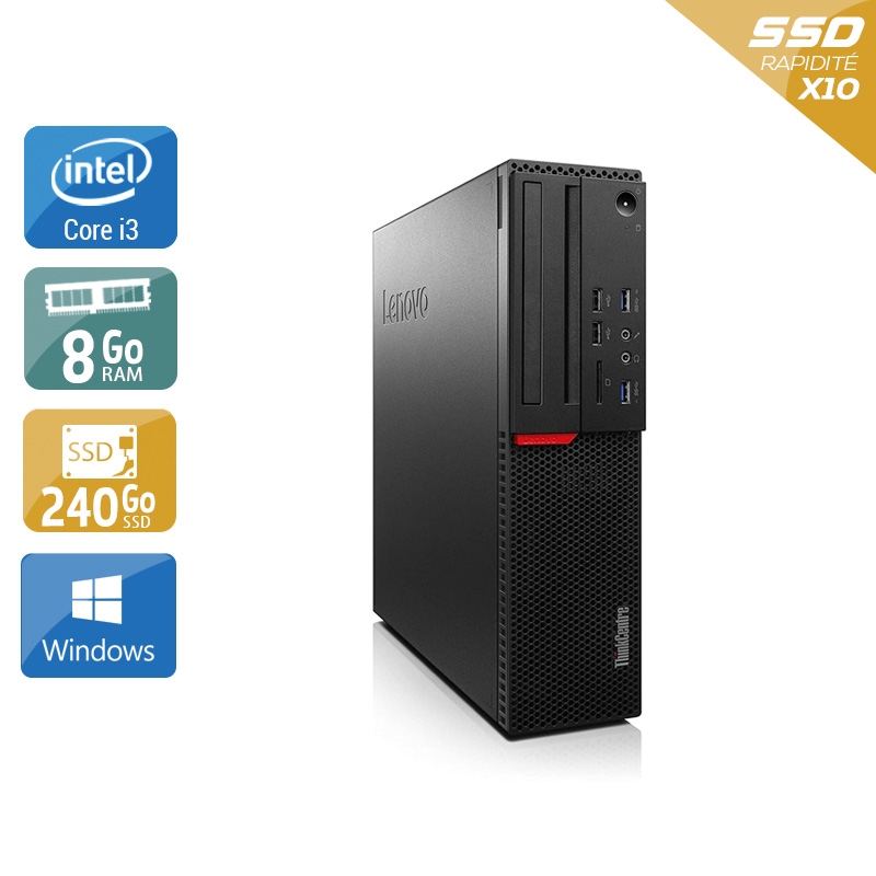 Acheter Lenovo ThinkCentre M700 SFF i3 Gen 6 - 8Go RAM 240Go SSD Windows 10 Très bon étatOccasion certifiée reconditionnée Bon état - 232,50 € Lenovo ThinkCentre M700 SFF i3 Gen 6 - 8Go RAM 240Go SSD Windows 10 Très bon étatOccasion certifiée reconditionnée Bon état - reconditionné disponible sur Kiatoo