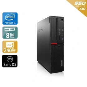 Lenovo ThinkCentre M700 SFF Pentium G Dual Core Gen 6 8Go RAM 240Go SSD Sans OS