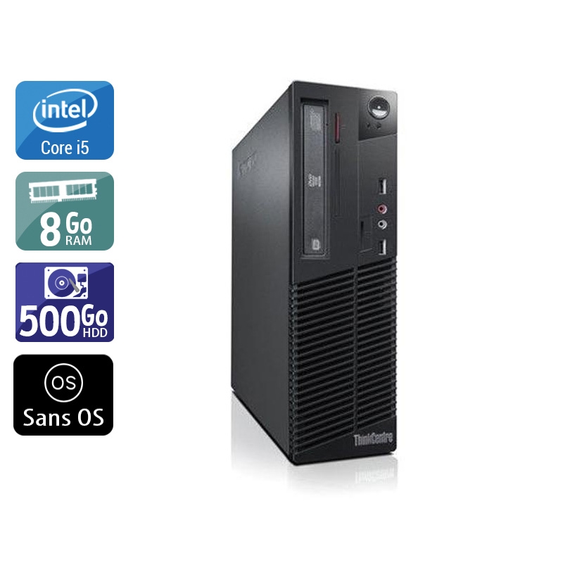 Lenovo ThinkCentre M71 SFF i5 8Go RAM 500Go HDD Sans OS