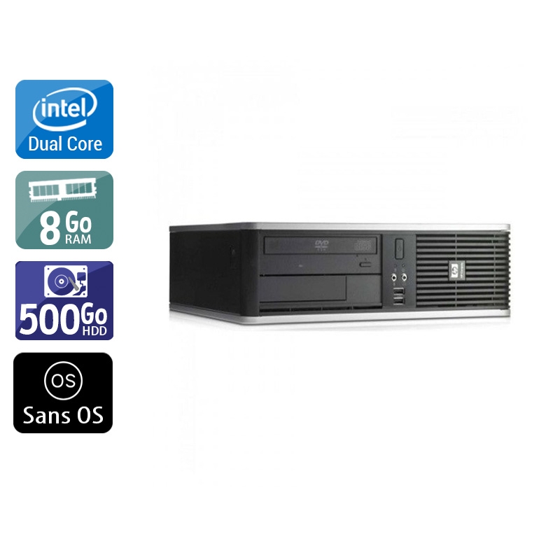 Acheter HP Compaq dc7900 SFF Dual Core - 8Go RAM 500Go HDD Sans OS État correctOccasion certifiée reconditionnée Bon état - 165,83 € HP Compaq dc7900 SFF Dual Core - 8Go RAM 500Go HDD Sans OS État correctOccasion certifiée reconditionnée Bon état - reconditionné disponible sur Kiatoo