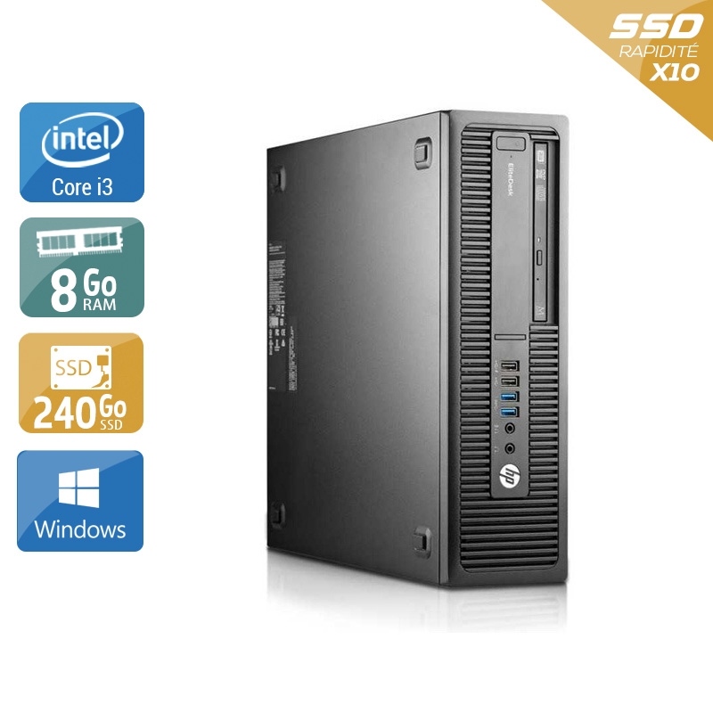 HP EliteDesk 800 G2 SFF i3 Gen 6 8Go RAM 240Go SSD Windows 10