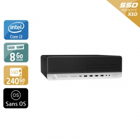 HP EliteDesk 800 G3 SFF i3 Gen 7 8Go RAM 240Go SSD Sans OS