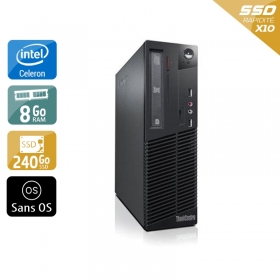 Lenovo ThinkCentre M72E SFF Celeron Dual Core 8Go RAM 240Go SSD Sans OS