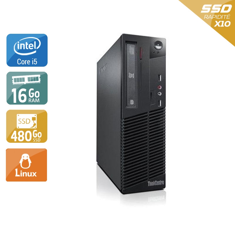 Lenovo ThinkCentre M72E SFF i5 16Go RAM 480Go SSD Linux