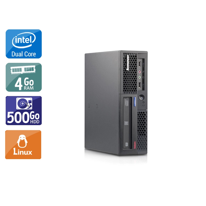 Lenovo ThinkCentre M58 USFF Dual Core 4Go RAM 500Go HDD Linux