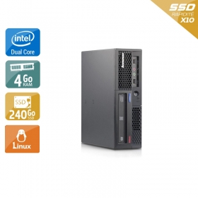 Lenovo ThinkCentre M58 USFF Dual Core 4Go RAM 240Go SSD Linux