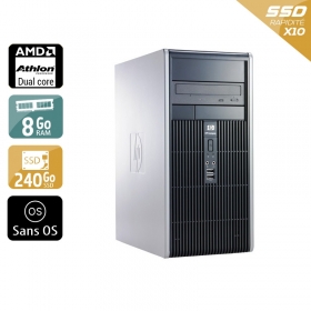HP Compaq dc5850 Tower AMD Athlon Dual Core 8Go RAM 240Go SSD Sans OS