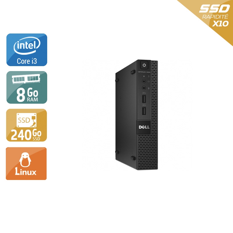 Dell Optiplex 9020M USDT i3 8Go RAM 240Go SSD Linux
