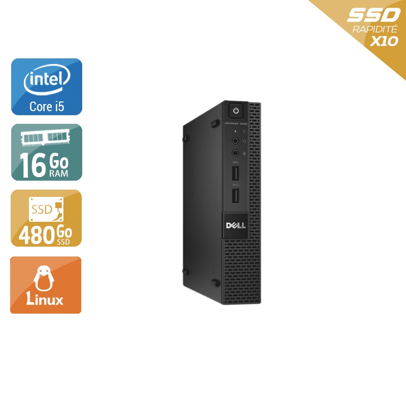 Dell Optiplex 9020M USDT i5 - 16Go RAM 480Go SSD Linux  Très bon étatOccasion certifiée reconditionnée Bon état -  reconditionné disponible sur Kiatoo
