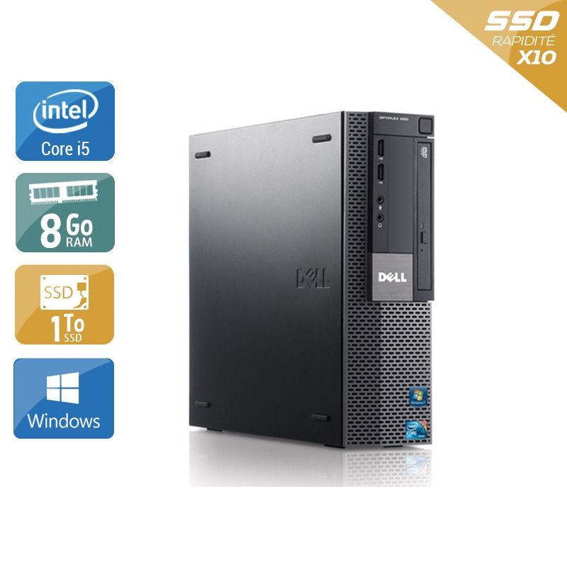 Dell Optiplex 980 Desktop i5 8Go RAM 1To SSD Windows 10