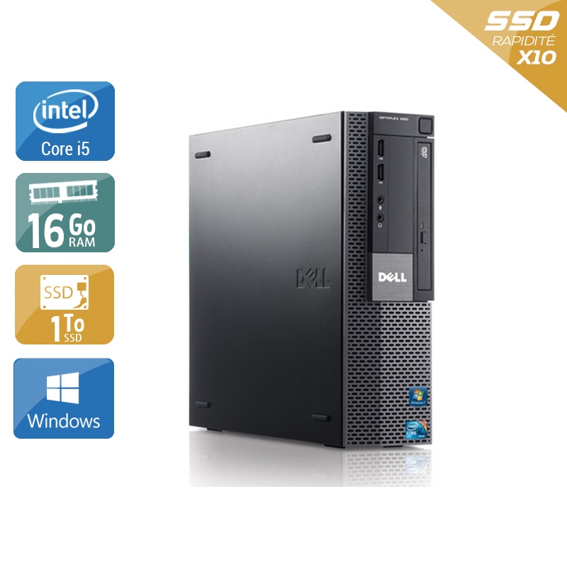 Dell Optiplex 980 Desktop i5 16Go RAM 1To SSD Windows 10