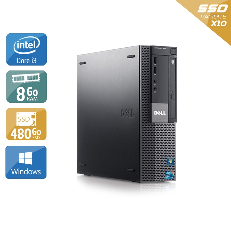 Dell Optiplex 980 SFF i3 8Go RAM 480Go SSD Windows 10