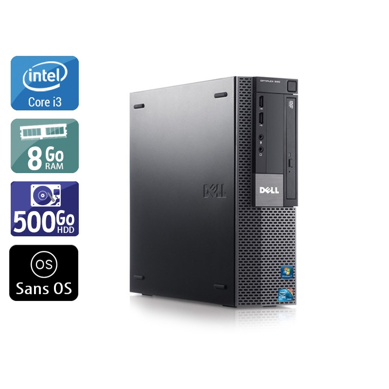 Dell Optiplex 980 SFF i3 - 8Go RAM 500Go HDD Sans OS  Bon étatOccasion certifiée reconditionnée Bon état -  reconditionné disponible sur Kiatoo
