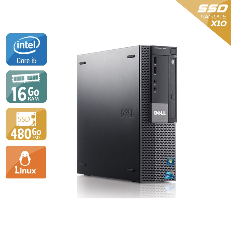 Dell Optiplex 980 SFF i5 16Go RAM 480Go SSD Linux