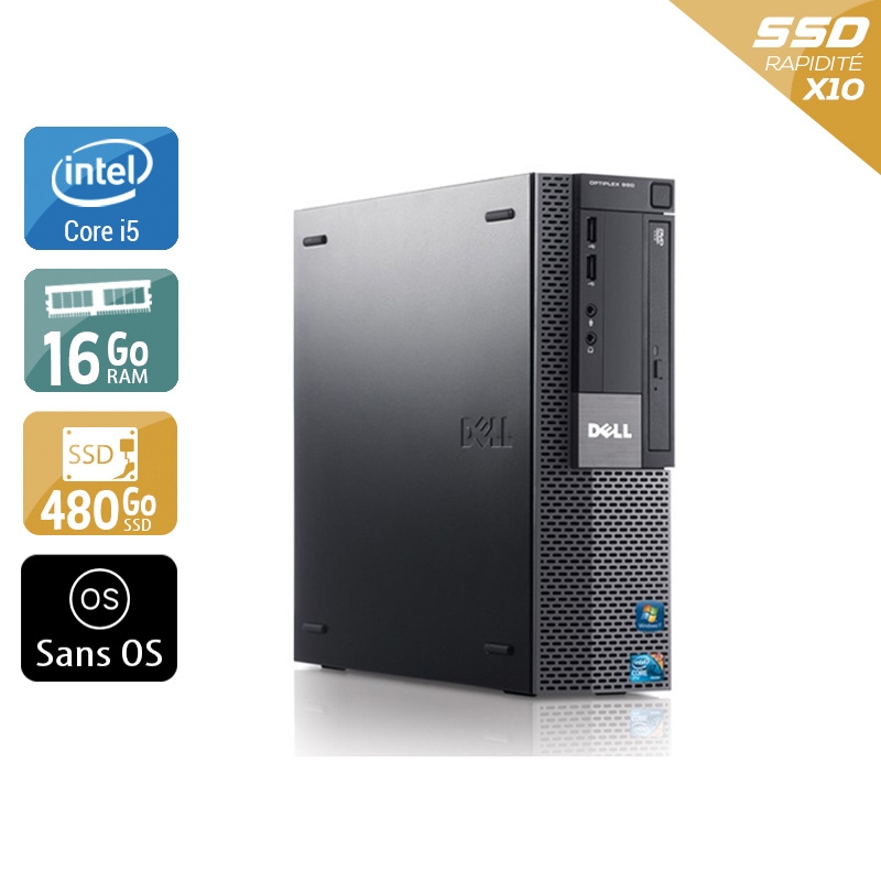 Dell Optiplex 980 SFF i5 - 16Go RAM 480Go SSD Sans OS  Très bon étatOccasion certifiée reconditionnée Bon état -  reconditionné disponible sur Kiatoo