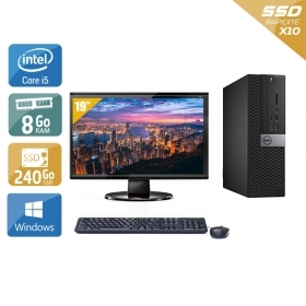 Dell Optiplex 7050 SFF i5 Gen 6 avec Écran 19 pouces 8Go RAM 240Go SSD Windows 10