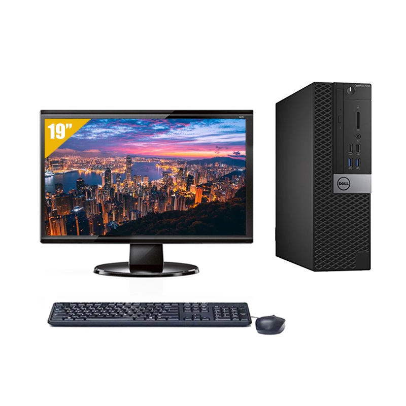 Dell Optiplex 7050 SFF i5 Gen 6 avec Écran 19 pouces 8Go RAM 1To SSD Windows 10