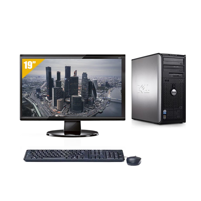 Dell Optiplex 760 Tower Core 2 Duo avec Écran 19 pouces 8Go RAM 500Go HDD Sans OS