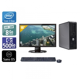 Dell Optiplex 760 SFF Core 2 Duo avec Écran 19 pouces 8Go RAM 500Go HDD Sans OS