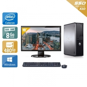 Dell Optiplex 780 Desktop Celeron Dual Core avec Écran 19 pouces 8Go RAM 480Go SSD Windows 10