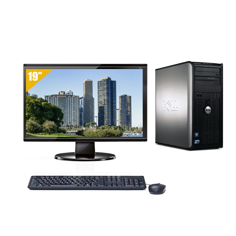 Dell Optiplex 780 Tower Dual Core avec Écran 19 pouces 8Go RAM 240Go SSD Linux