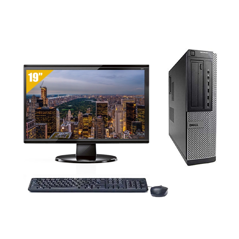 Dell Optiplex 790 Desktop Pentium G Dual Core avec Écran 19 pouces 8Go RAM 240Go SSD Linux