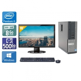 Dell Optiplex 790 SFF Pentium G Dual Core avec Écran 19 pouces 8Go RAM 500Go HDD Windows 10