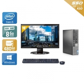 Dell Optiplex 790 USDT i5 avec Écran 19 pouces 8Go RAM 480Go SSD Windows 10