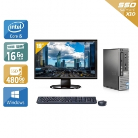 Dell Optiplex 790 USDT i5 avec Écran 19 pouces 16Go RAM 480Go SSD Windows 10