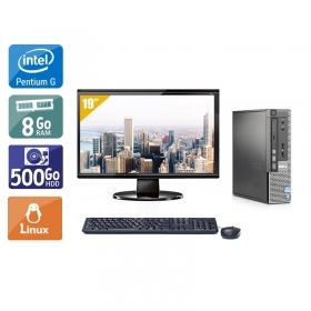 Dell Optiplex 790 USDT Pentium G Dual Core avec Écran 19 pouces 8Go RAM 500Go HDD Linux