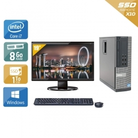 Dell Optiplex 9010 SFF i7 avec Écran 19 pouces 8Go RAM 1To SSD Windows 10