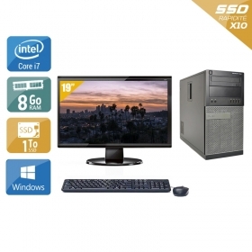 Dell Optiplex 9020 Tower i7 avec Écran 19 pouces 8Go RAM 1To SSD Windows 10