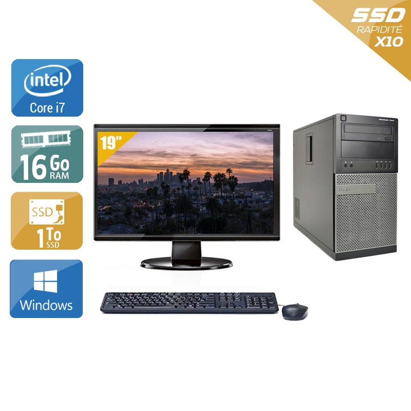 Acheter Dell Optiplex 9020 Tower i7 + Écran - 19'' 16Go RAM 1To SSD Windows 10 Bon étatOccasion certifiée reconditionnée Bon état - 340,83 € Dell Optiplex 9020 Tower i7 + Écran - 19'' 16Go RAM 1To SSD Windows 10 Bon étatOccasion certifiée reconditionnée Bon état - reconditionné disponible sur Kiatoo