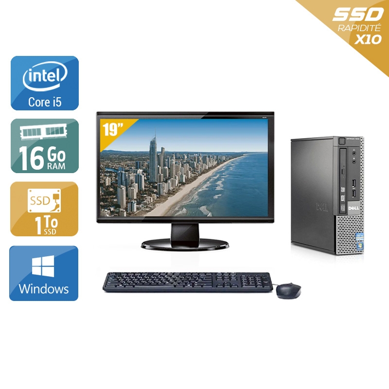 Acheter Dell Optiplex 9020 USDT i5 + Écran - 19'' 16Go RAM 1To SSD Windows 10 Très bon étatOccasion certifiée reconditionnée Bon état - 382,50 € Dell Optiplex 9020 USDT i5 + Écran - 19'' 16Go RAM 1To SSD Windows 10 Très bon étatOccasion certifiée reconditionnée Bon état - reconditionné disponible sur Kiatoo