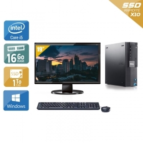 Dell Optiplex 980 SFF i5 avec Écran 19 pouces 16Go RAM 1To SSD Windows 10