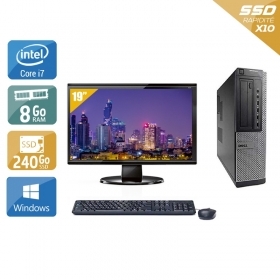 Dell Optiplex 990 Desktop i7 avec Écran 19 pouces 8Go RAM 240Go SSD Windows 10