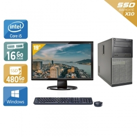 Dell Optiplex 990 Tower i5 avec Écran 19 pouces 16Go RAM 480Go SSD Windows 10