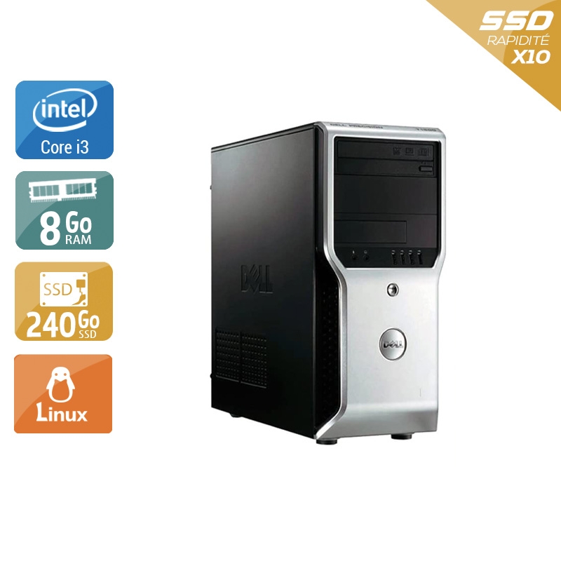 Dell Précision T1500 Tower i3 8Go RAM 240Go SSD Linux