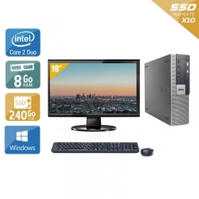Dell Optiplex 960 SFF Core 2 Duo avec Écran 19 pouces 8Go RAM 240Go SSD Windows 10