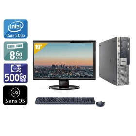 Dell Optiplex 960 SFF Core 2 Duo avec Écran 19 pouces 8Go RAM 500Go HDD Sans OS