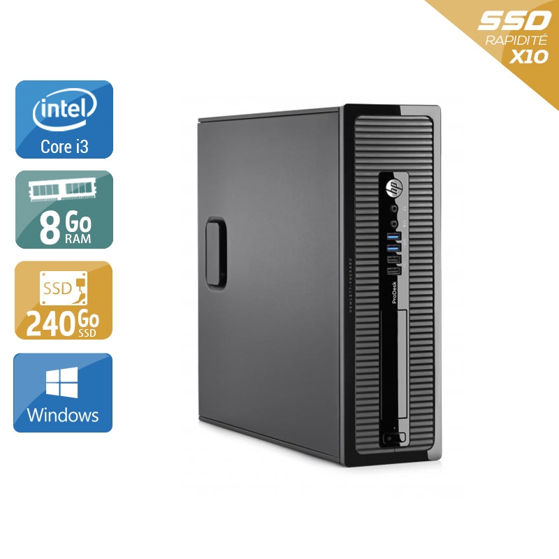 HP ProDesk 400 G2 SFF i3 8Go RAM 240Go SSD Windows 10